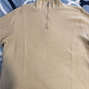Joseph Abboud Men's Tan Zip-Up Sweater